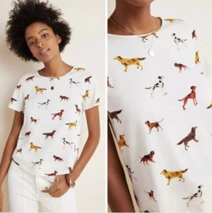 Anthropologie Dog print t-shirt